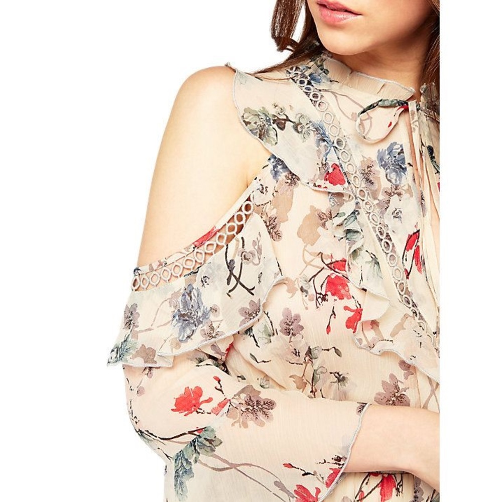 Miss Selfridge Cold Shoulder Floral Dress 6
